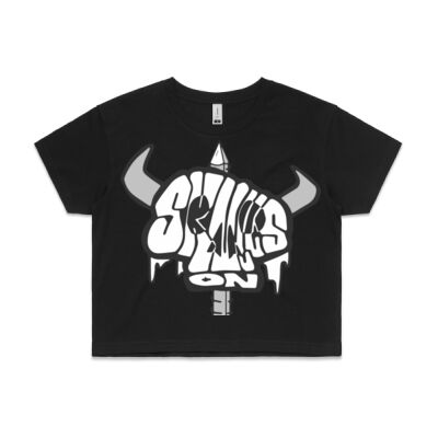 Skulls on Crop Black Skulls on Crop Black Thumbnail